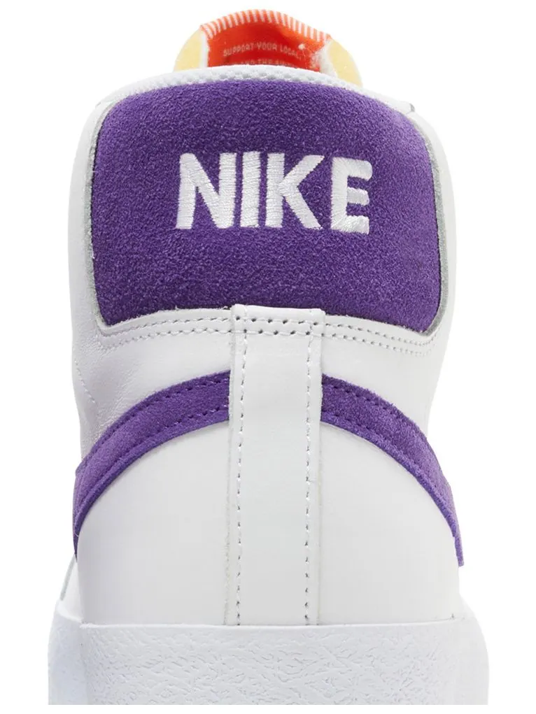 Кроссовки Nike Blazer Mid SB 'Court Purple' — изображение 7 из 8, белый