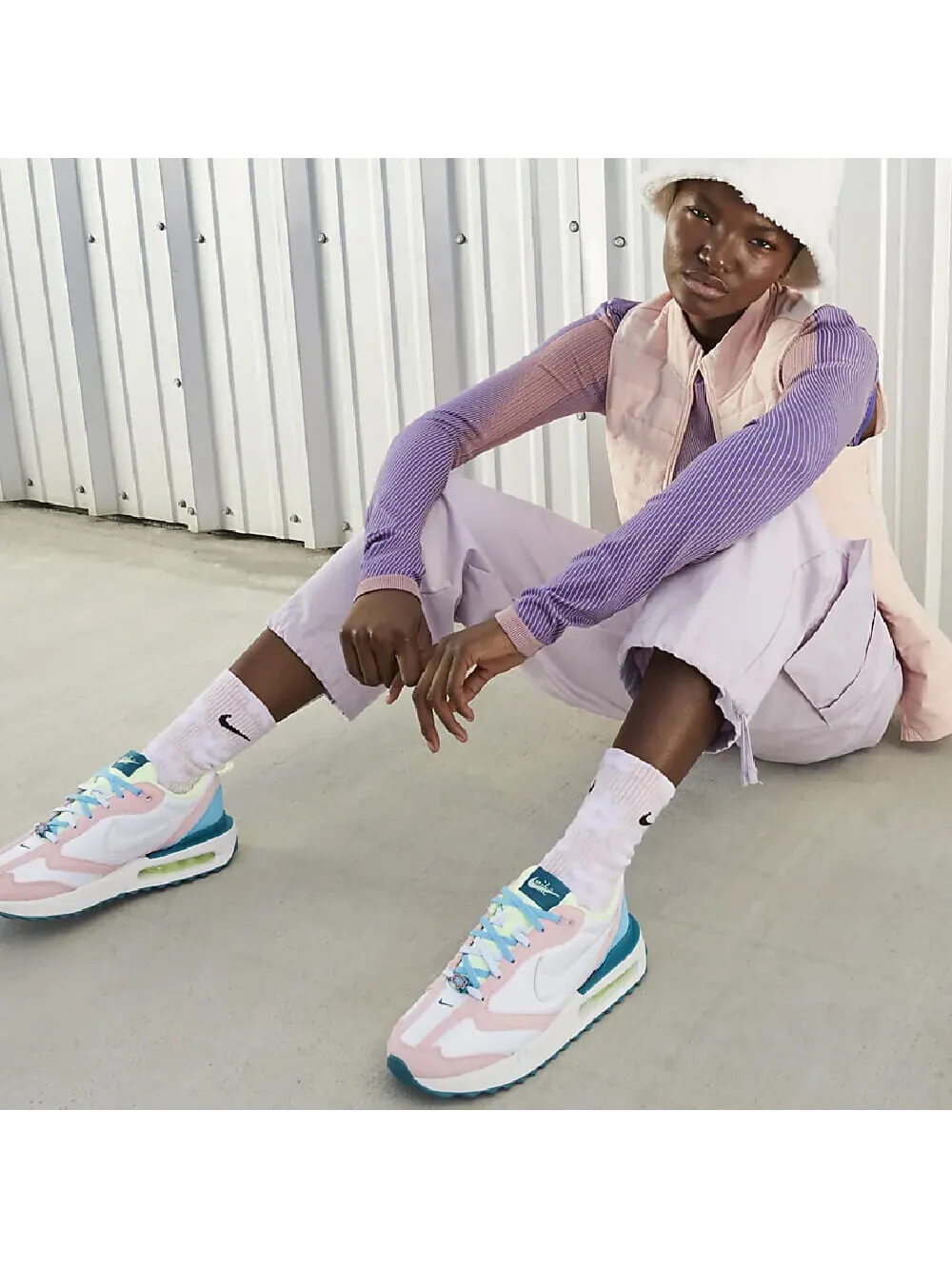 Кроссовки Nike Air Max Dawn — изображение 8 из 9, розовый/синий/белый