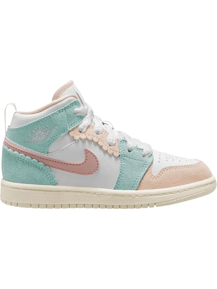 Кроссовки Air Jordan 1 Mid SE PS 'Scalloped Edge' — изображение 1 из 1, розовый