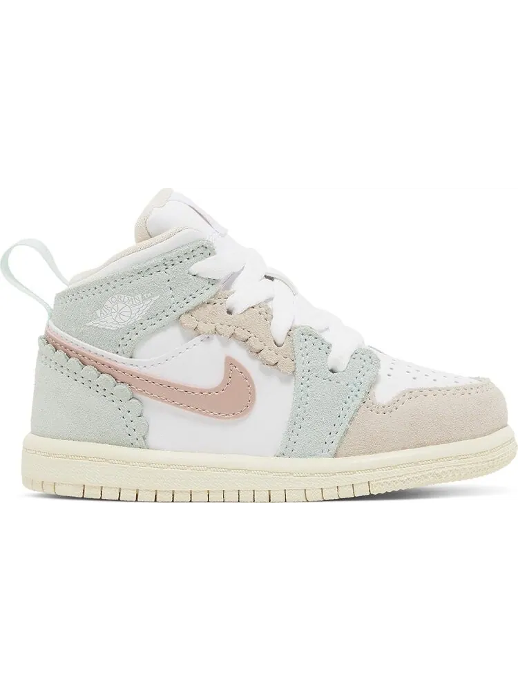 Кроссовки Air Jordan 1 Mid SE TD 'Scalloped Edge' — изображение 1 из 4, розовый