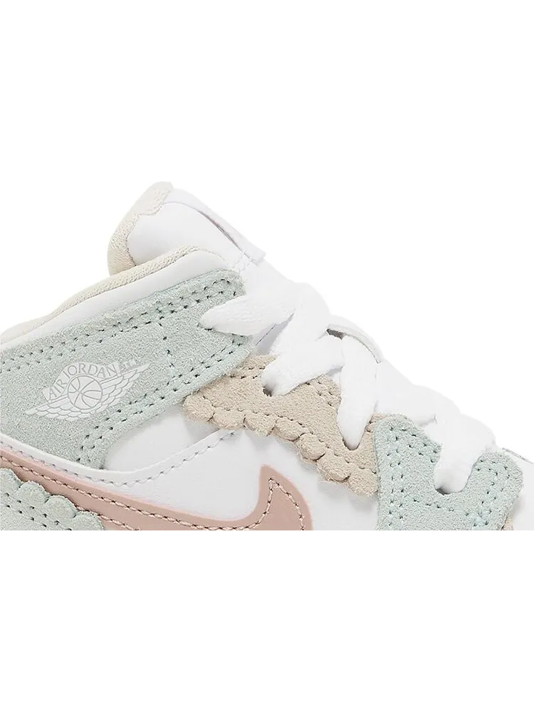 Кроссовки Air Jordan 1 Mid SE TD 'Scalloped Edge' — изображение 2 из 4, розовый