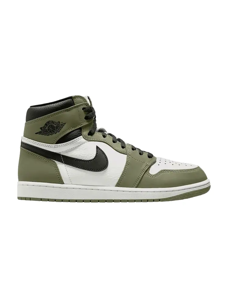 Кроссовки Air Jordan Air Jordan 1 Retro High OG 'Medium Olive' — изображение 1 из 1, оливковый/черный/белый