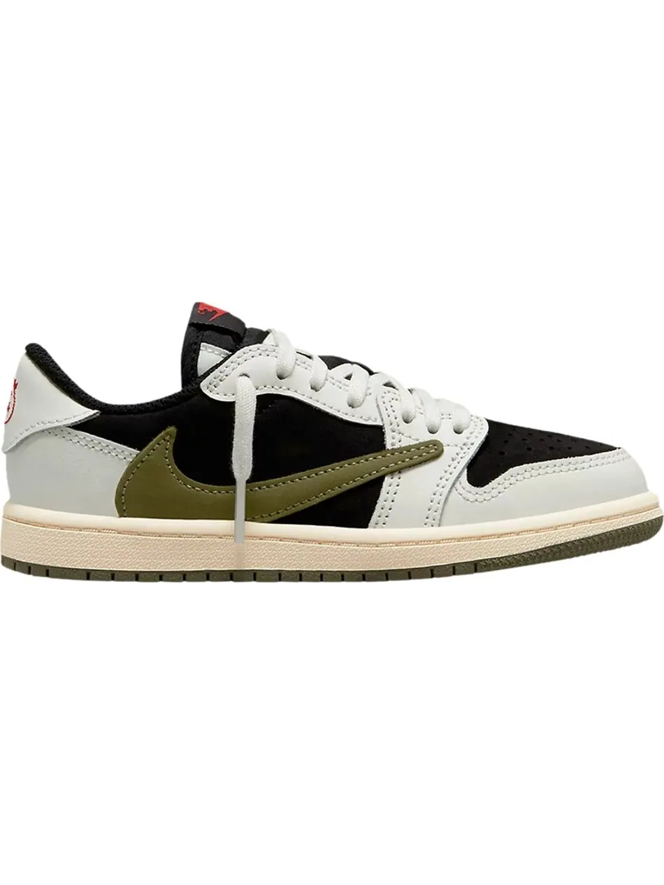 Кроссовки Travis Scott x Air Jordan 1 Low OG PS — изображение 1 из 1, белый/черный