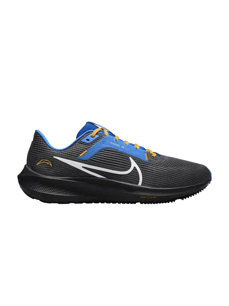 Кроссовки Nike NFL x Air Zoom Pegasus 40 'Los Angeles Chargers' — изображение 1 из 1, синий/золотистый/белый