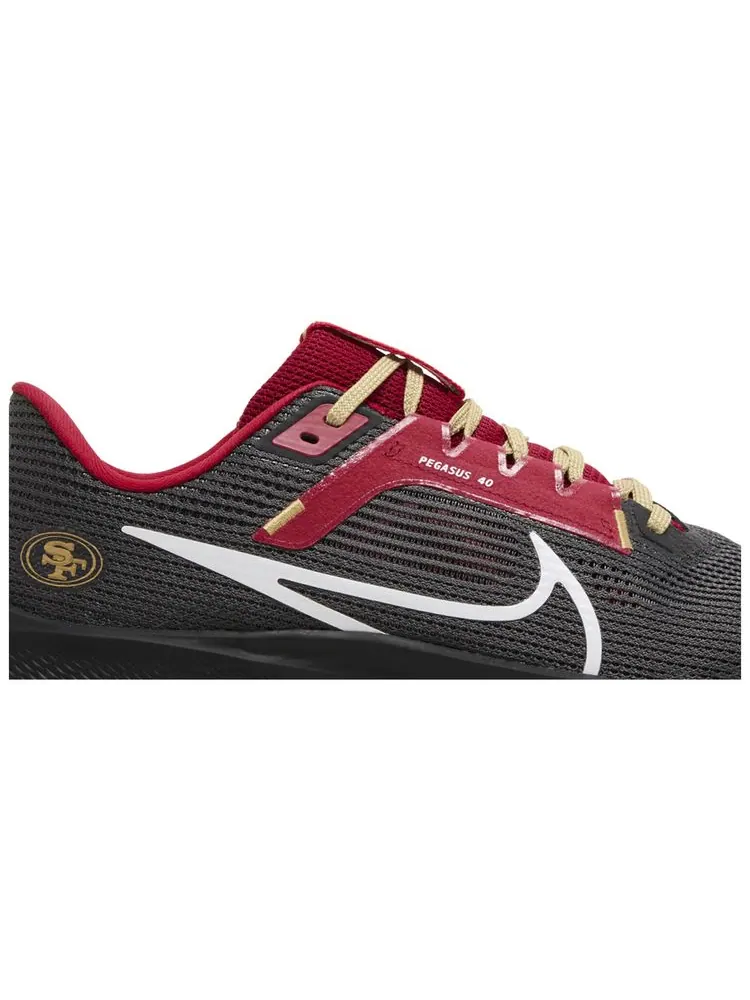 Кроссовки Nike NFL x Air Zoom Pegasus 40 'San Francisco 49ers' — изображение 2 из 8, черный