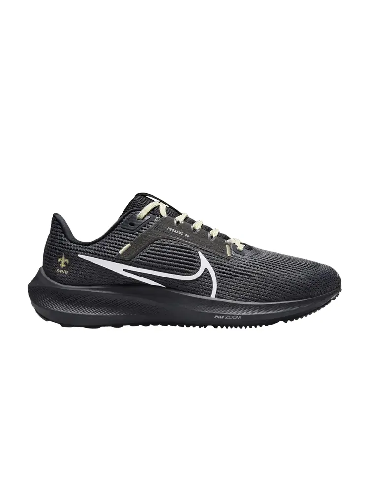 Кроссовки Nike NFL x Air Zoom Pegasus 40 'New Orleans Saints' — изображение 1 из 1, черный/золотистый/белый