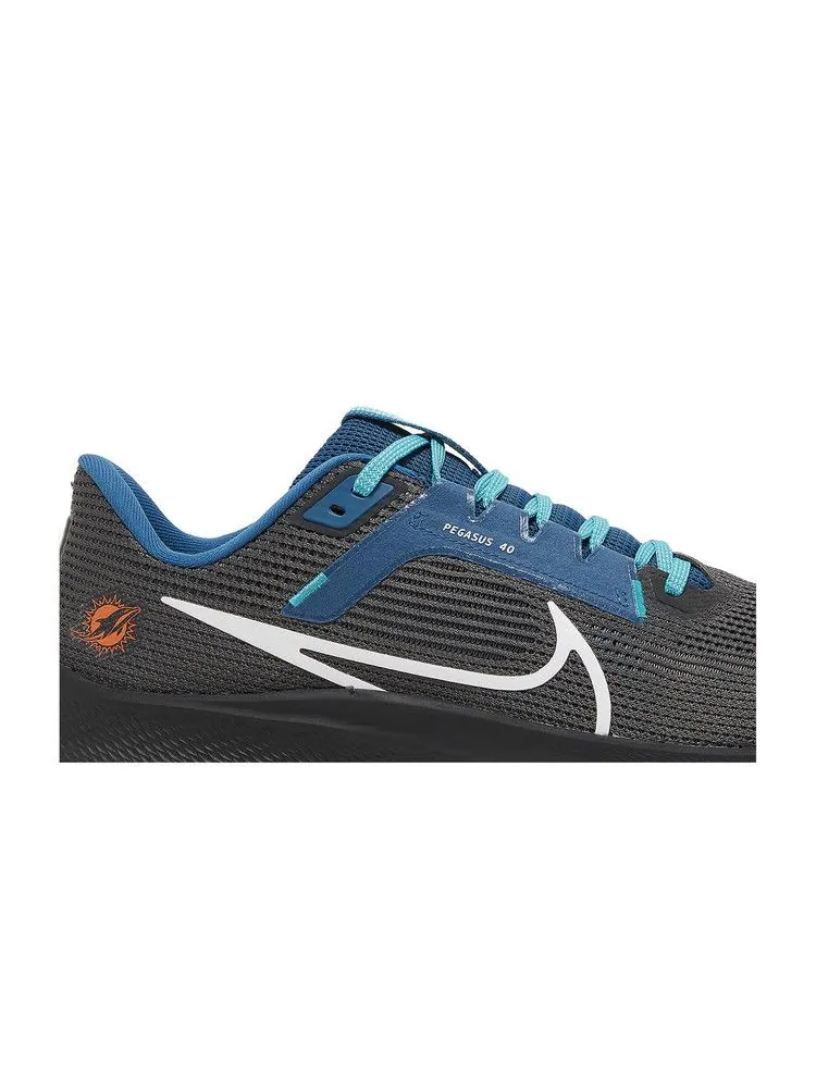 Кроссовки Nike NFL x Air Zoom Pegasus 40 'Miami Dolphins' — изображение 3 из 9, зеленый//белый