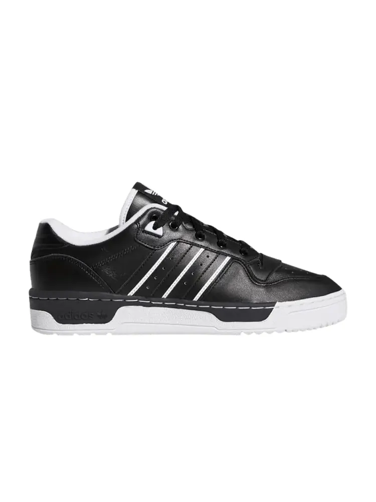 Кроссовки adidas Rivalry Low 'Black White' — изображение 1 из 1, черный/черный/белый