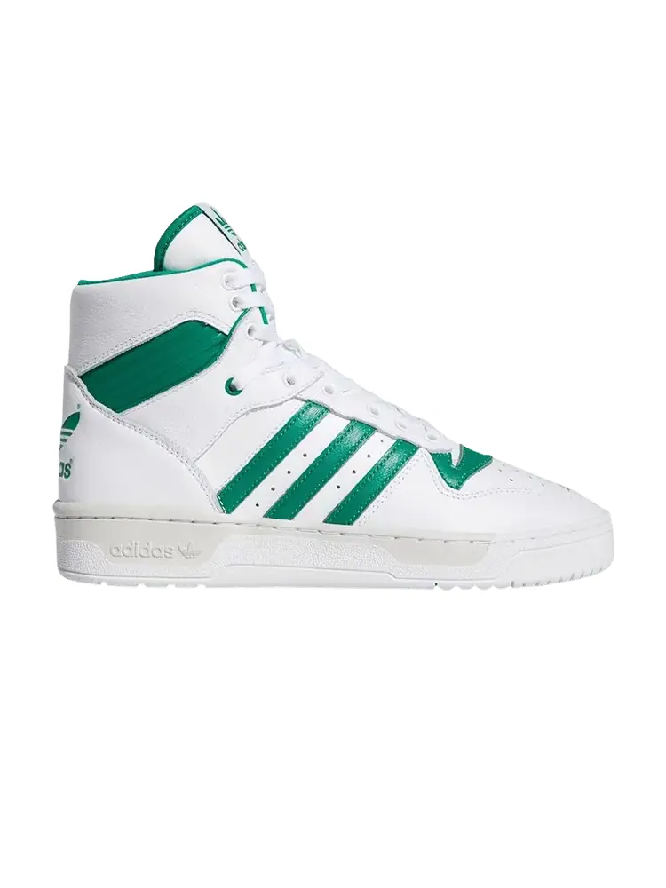 Кроссовки adidas Rivalry Hi 'Smoke Green' — изображение 1 из 1, яркий белый/зеленый