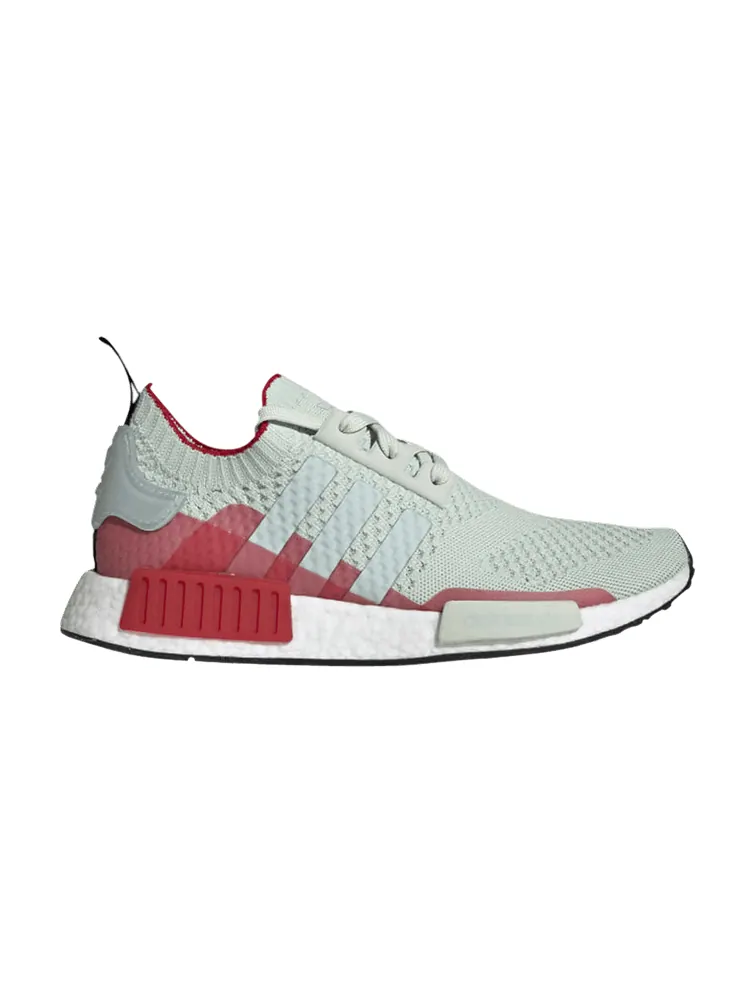 Кроссовки adidas NMD_R1 Primeknit 'Linen Green Scarlet' — изображение 1 из 1, зеленый/зеленый