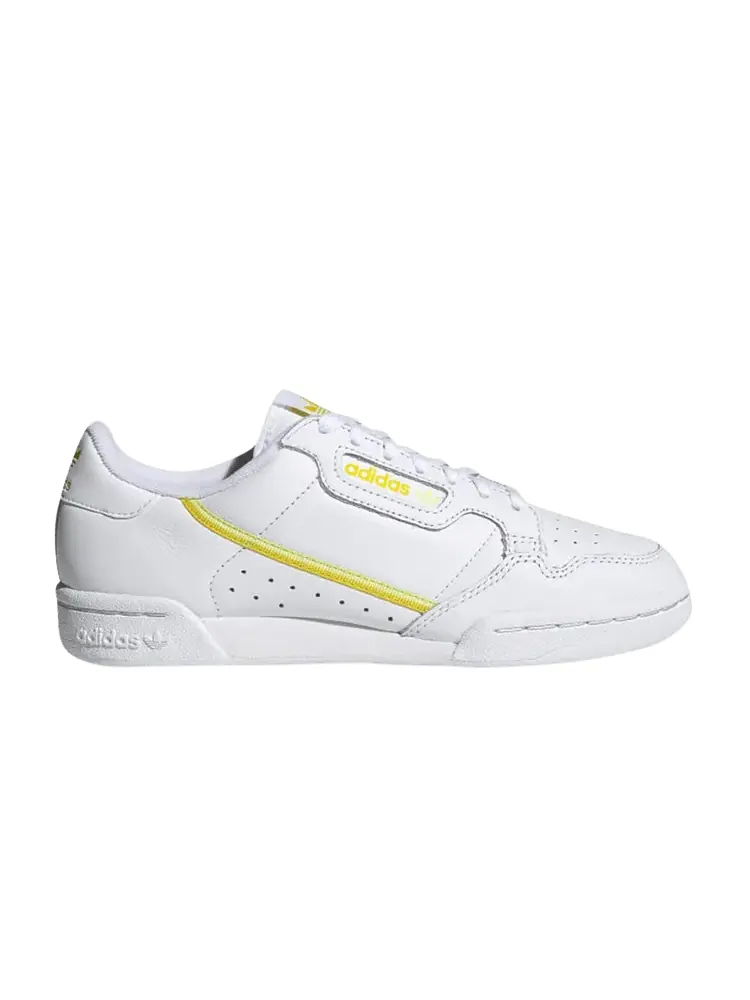 Кроссовки adidas Wmns Continental 80 'White Semi Frozen Yellow' — изображение 1 из 1, белый/желтый/желтый