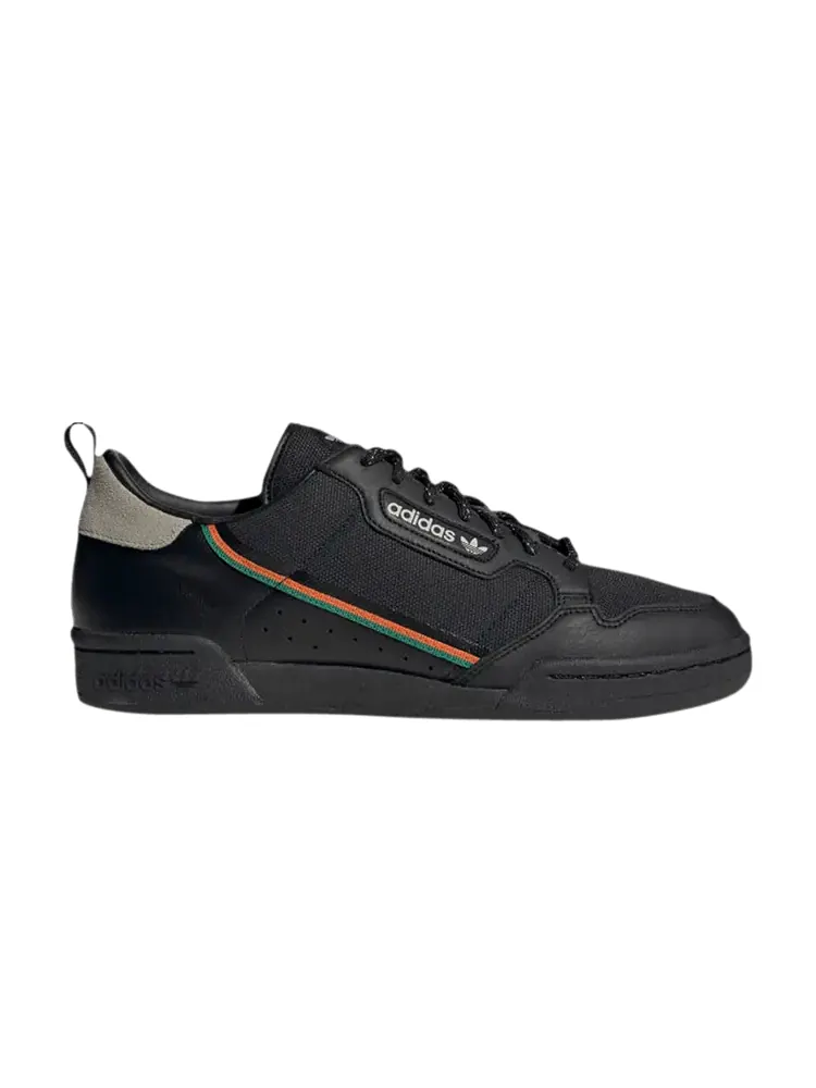 Кроссовки adidas Continental 80 'Black Sesame' — изображение 1 из 1, черный/оранжевый