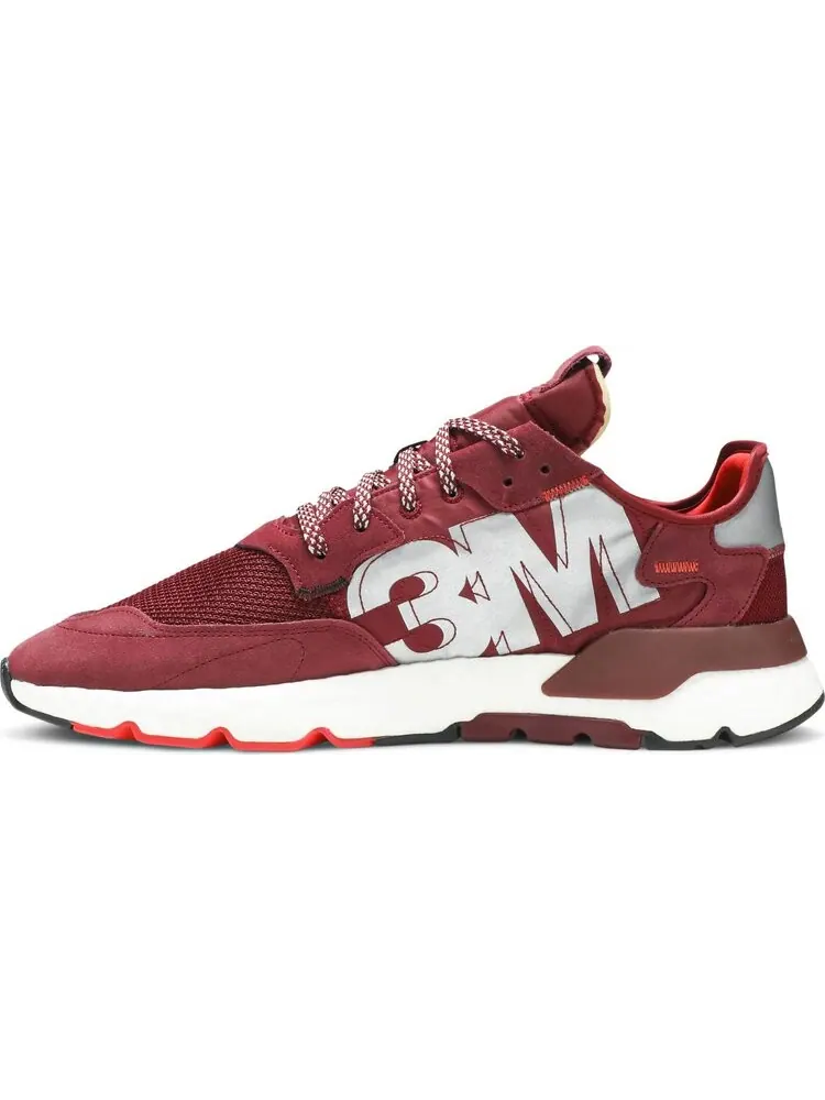 Кроссовки Adidas 3M x Nite Jogger 'Burgundy' — изображение 3 из 8, красный