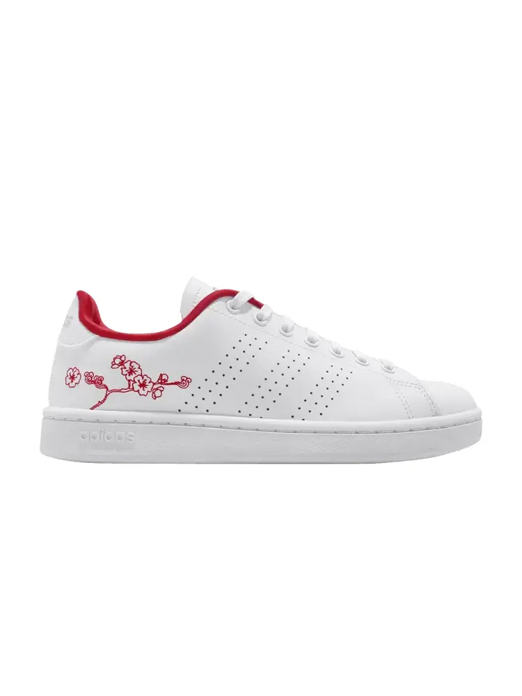 Кроссовки adidas Wmns Advantage 'Floral' — изображение 1 из 1, белый/белый/серебристый