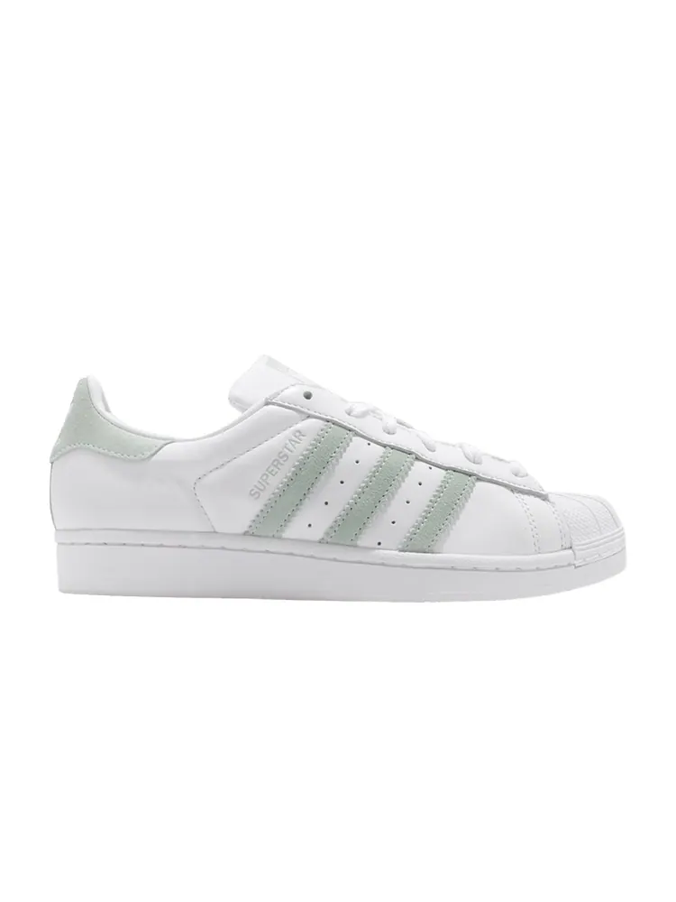Кроссовки adidas Wmns Superstar 'White Vapour Green' — изображение 1 из 1, белый/зеленый/черный