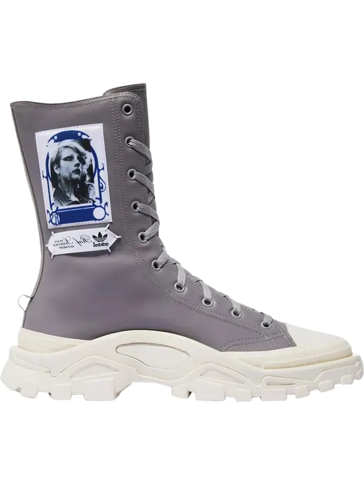 Кроссовки Adidas Raf Simons x Detroit Runner High 'Grey White' — изображение 1 из 1, серый