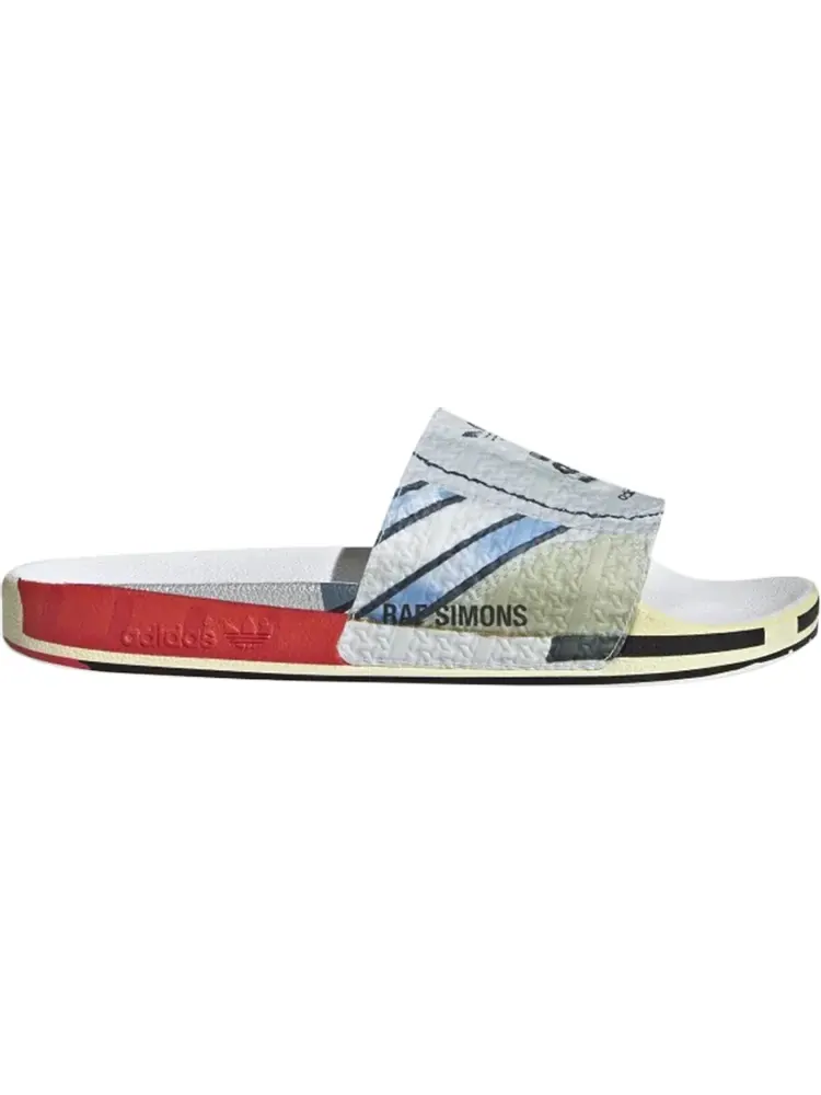 Сандалии Adidas x Raf Simons Adilette Slides 'Trompe L'oeil' — изображение 1 из 1, серебряный