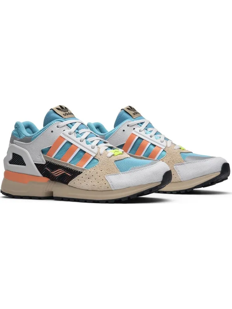 Кроссовки Adidas ZX 10000C 'Grey Coral Blue' — изображение 8 из 8, серый