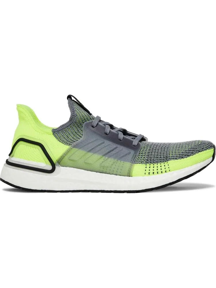 Кроссовки Adidas UltraBoost 19 'Grey Yellow' — изображение 1 из 8, серый