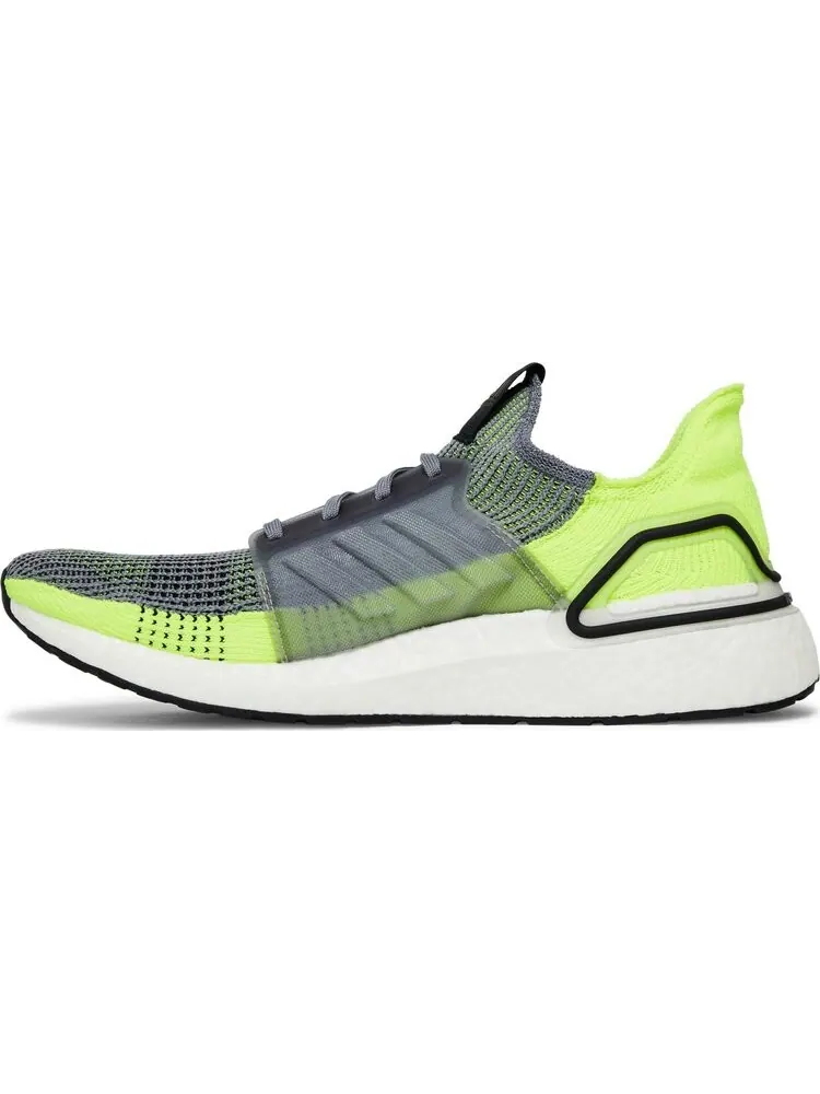 Кроссовки Adidas UltraBoost 19 'Grey Yellow' — изображение 3 из 8, серый