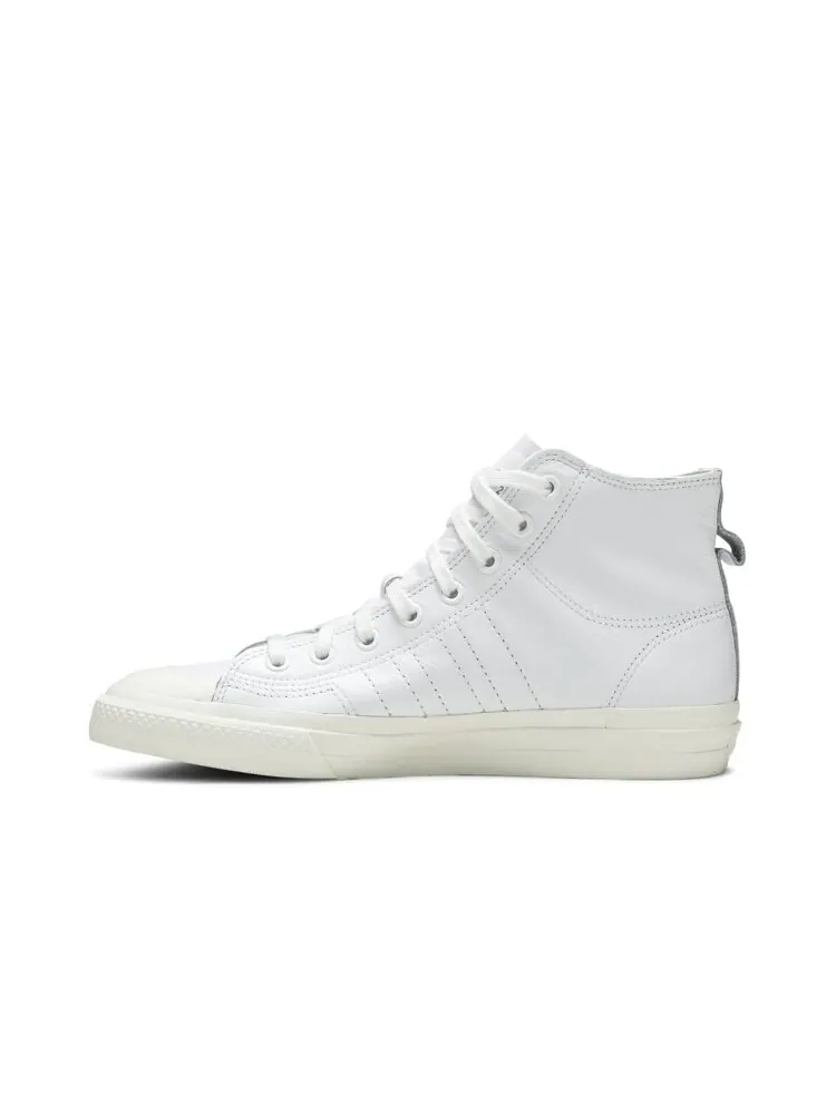 Кроссовки Adidas Nizza RF High Recon Leather 'Triple White' — изображение 3 из 4, белый