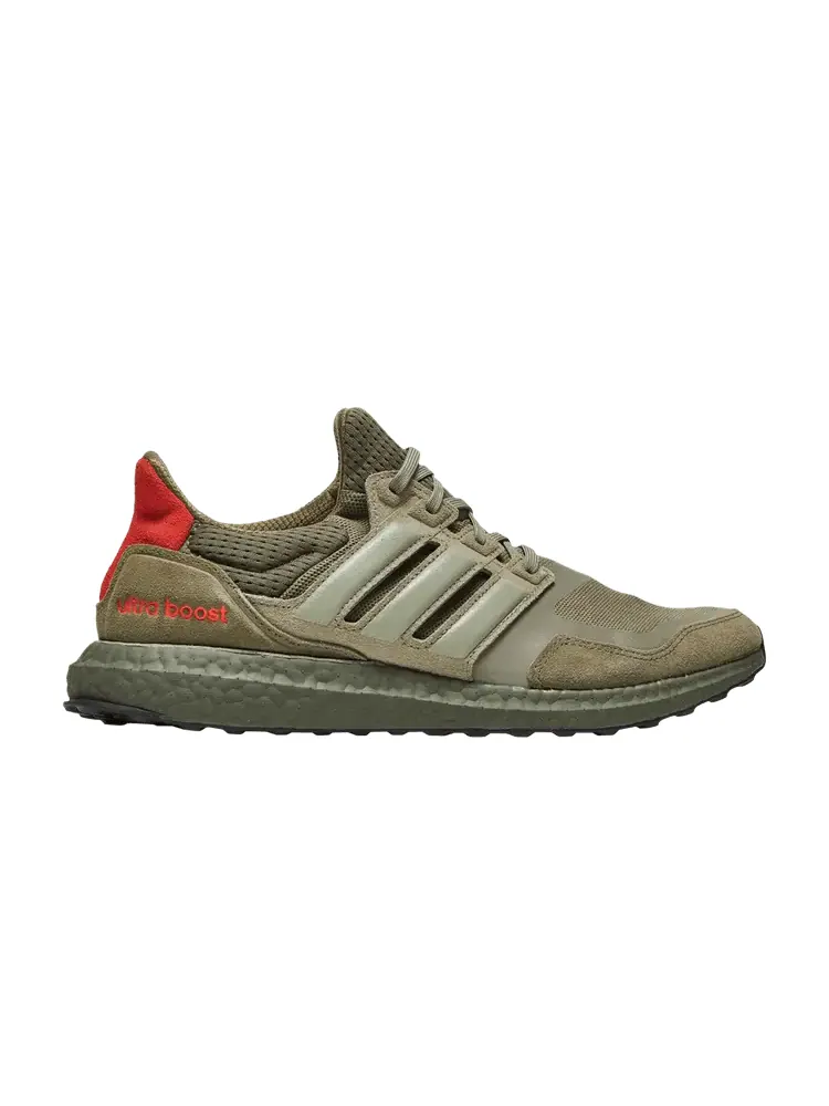 Кроссовки adidas UltraBoost S&L 'Raw Khaki' — изображение 1 из 9, хаки//красный