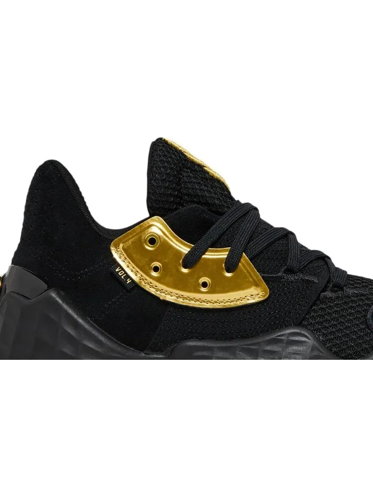 Кроссовки Adidas Harden Vol. 4 'Gold Metallic' — изображение 2 из 8, черный