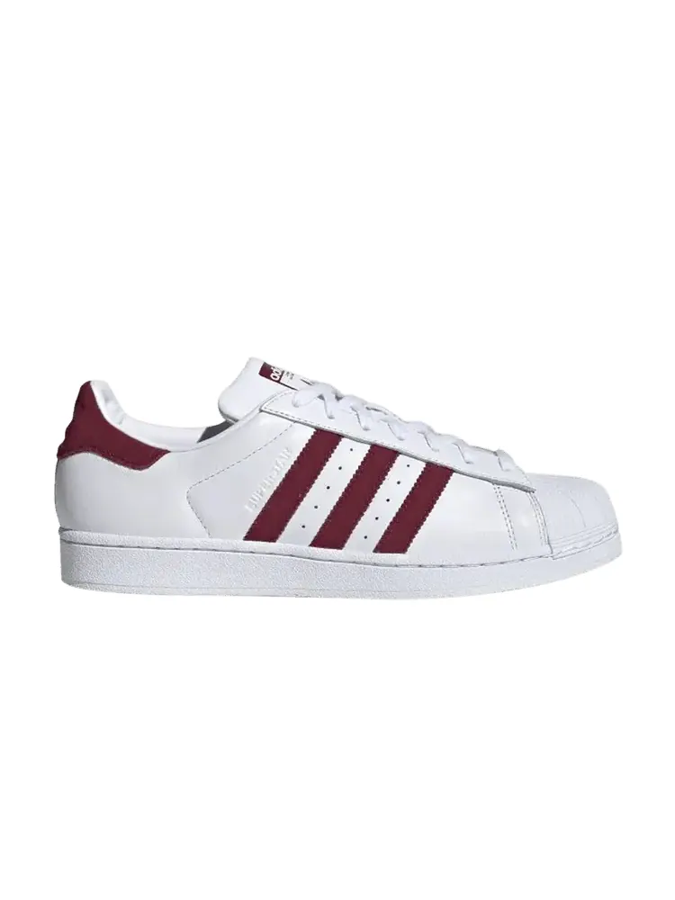 Кроссовки adidas Superstar 'White Collegiate Burgundy' — изображение 1 из 1, белый/бордовый/белый