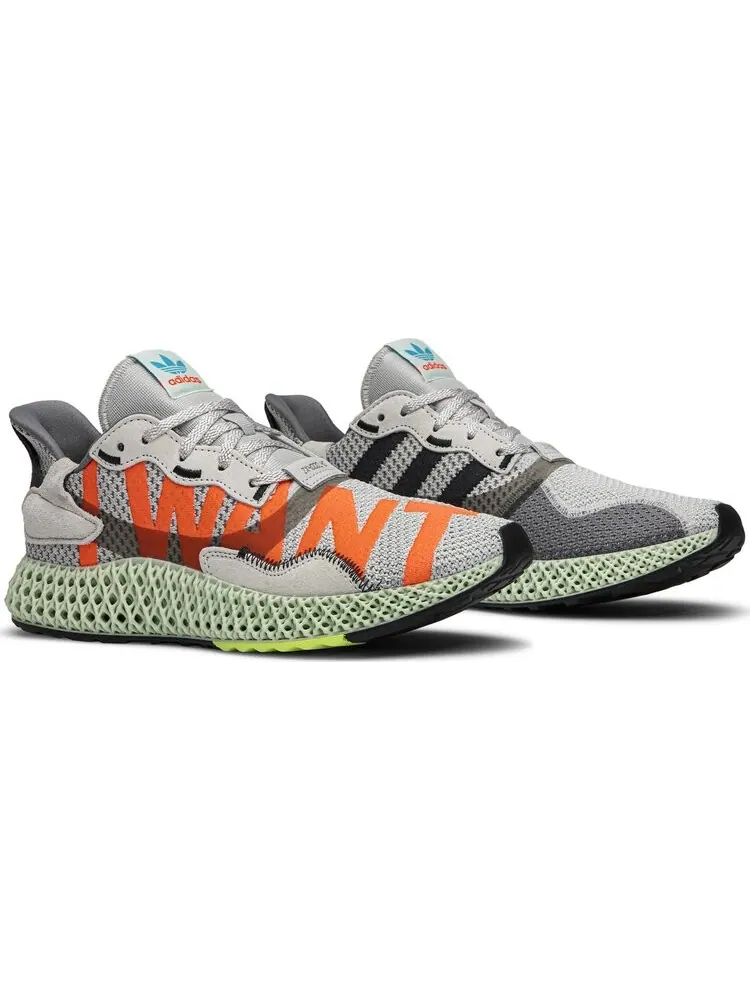 Кроссовки Adidas ZX 4000 4D 'I Want, I Can' — изображение 8 из 8, серый