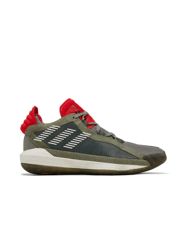 Кроссовки Adidas Dame 6 — изображение 1 из 8, зеленый красный