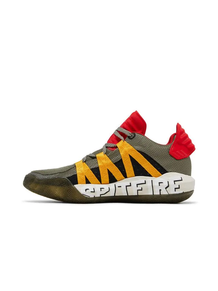 Кроссовки Adidas Dame 6 — изображение 3 из 8, зеленый красный