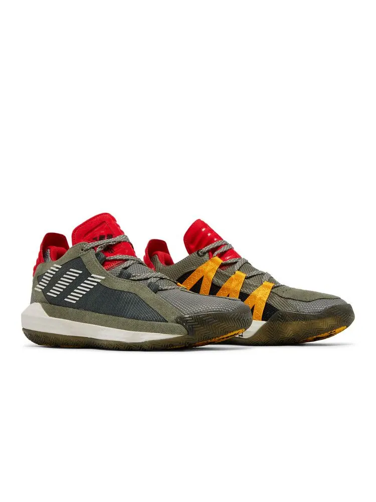 Кроссовки Adidas Dame 6 — изображение 8 из 8, зеленый красный
