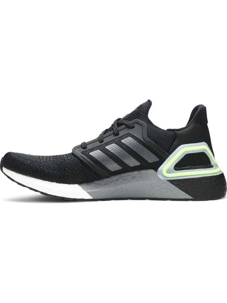 Кроссовки Adidas UltraBoost 20 'Night Metallic Signal Green' — изображение 3 из 8, черный