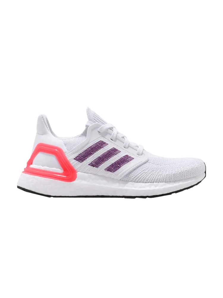 Кроссовки adidas Wmns UltraBoost 20 'White Shock Red' — изображение 1 из 1, белый/фиолетовый/красный