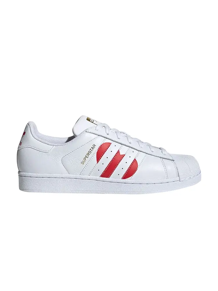 Кроссовки Adidas Superstar 'Valentine's Day' — изображение 1 из 1, белый