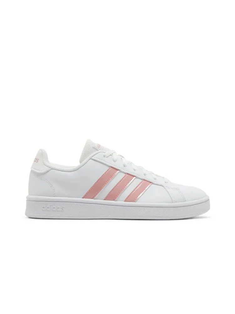 Кроссовки adidas Wmns Grand Court Base 'White Glow Pink' — изображение 2 из 9, белый/розовый/белый