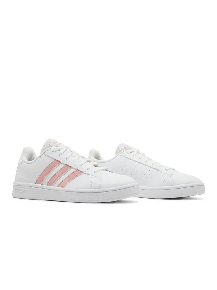 Кроссовки adidas Wmns Grand Court Base 'White Glow Pink' — изображение 9 из 9, белый/розовый/белый