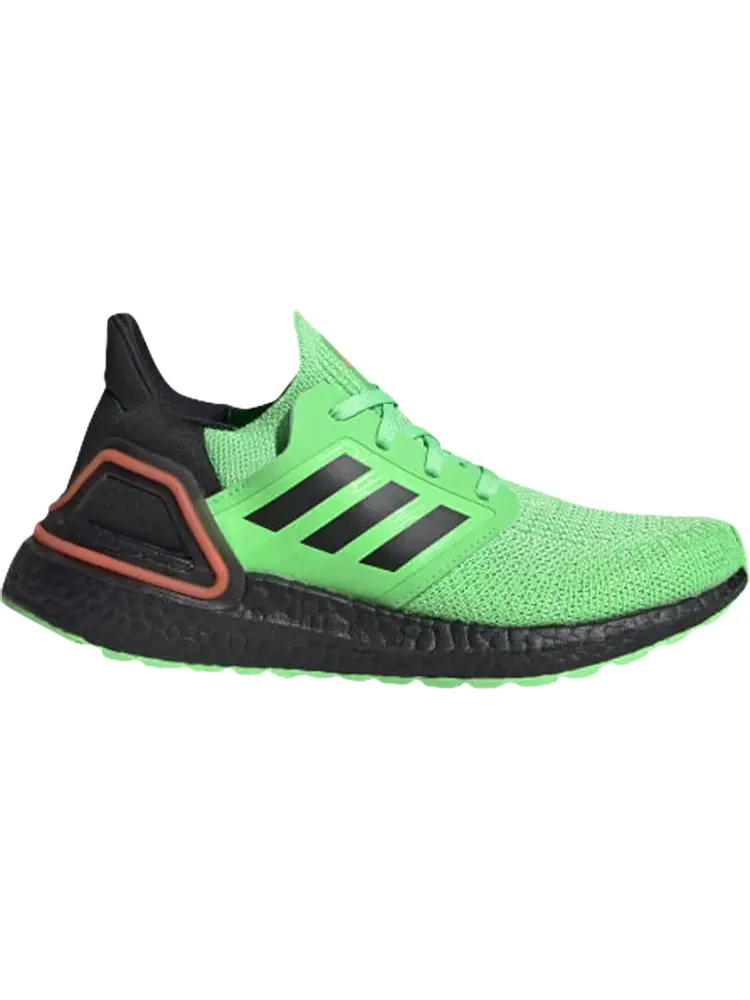 Кроссовки Adidas UltraBoost 20 Big Kids 'Shock Lime' — изображение 1 из 1, зеленый