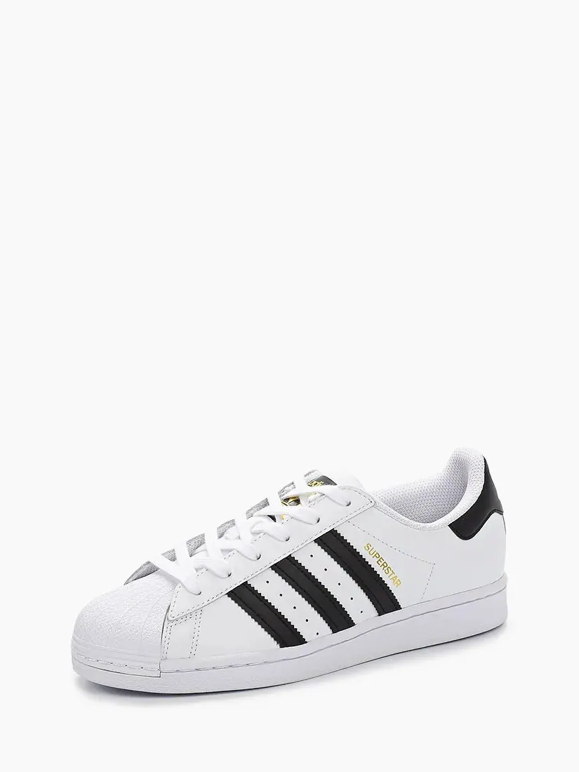 Кроссовки adidas Superstar: Белые с черными акцентами — изображение 3 из 5, белый