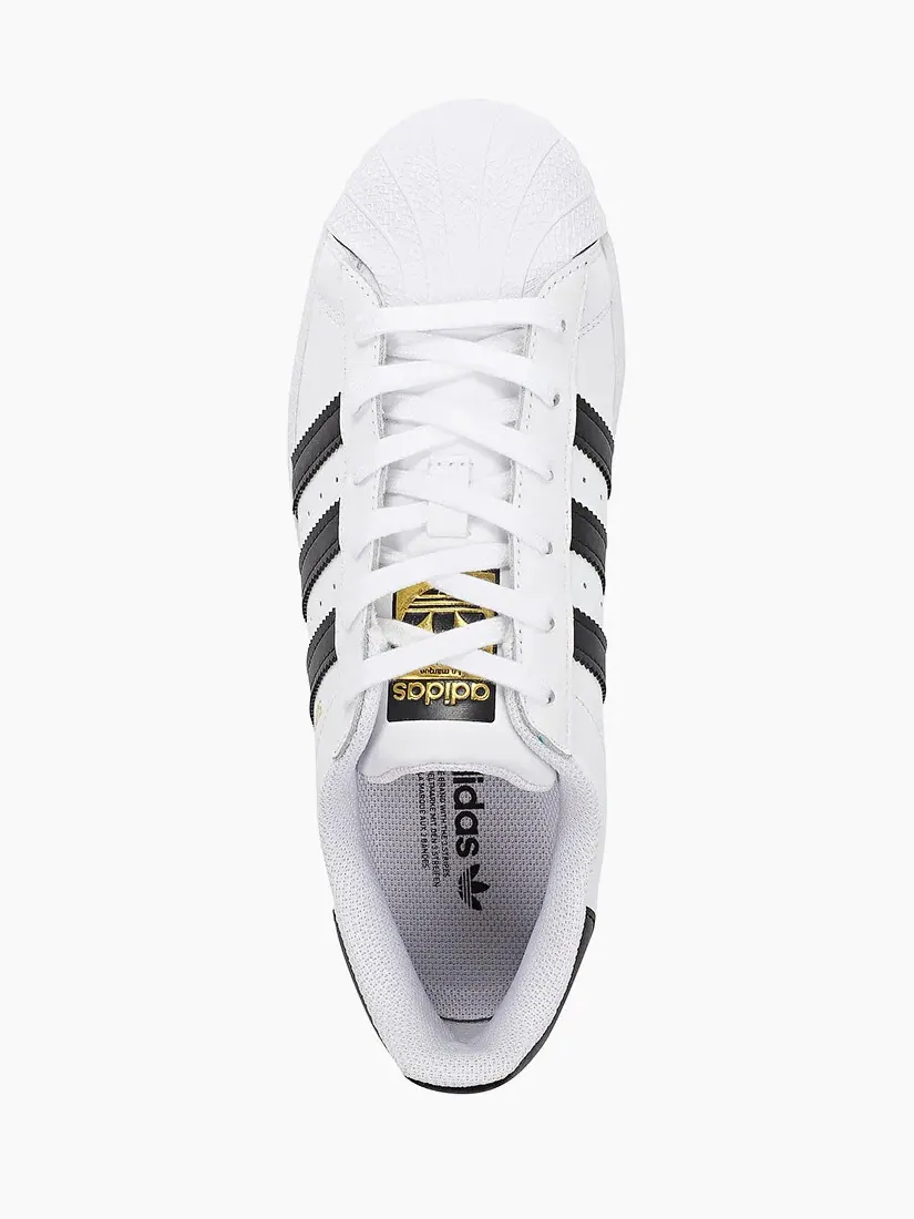 Кроссовки adidas Superstar: Белые с черными акцентами — изображение 4 из 5, белый