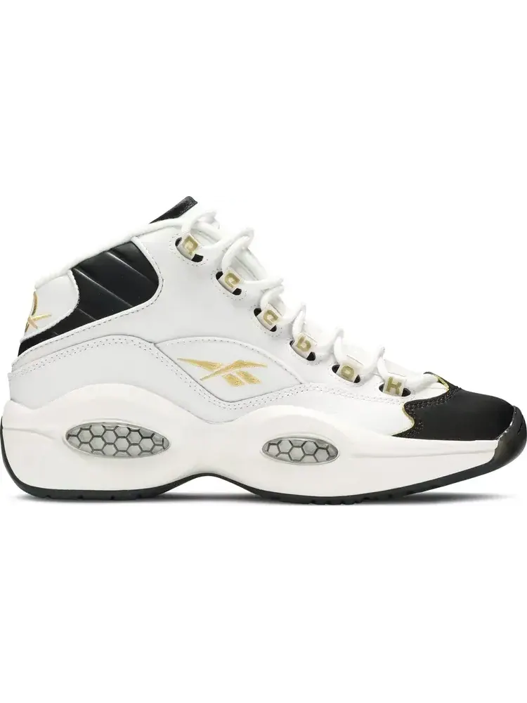 Кроссовки question mid j 'black toe' Reebok — изображение 1 из 8, белый