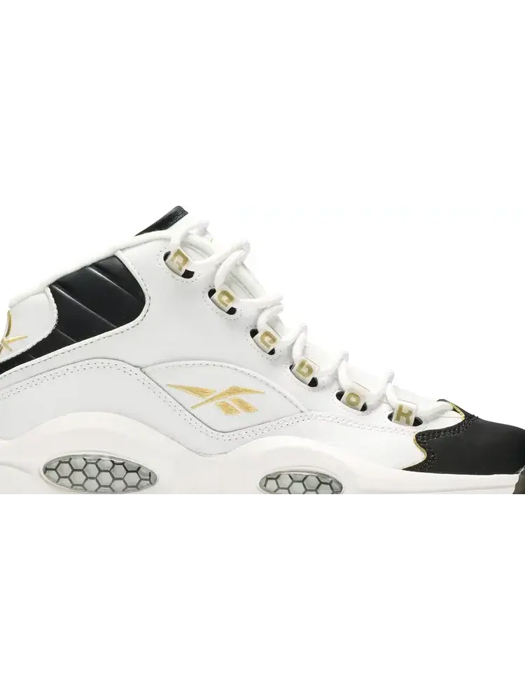 Кроссовки question mid j 'black toe' Reebok — изображение 2 из 8, белый