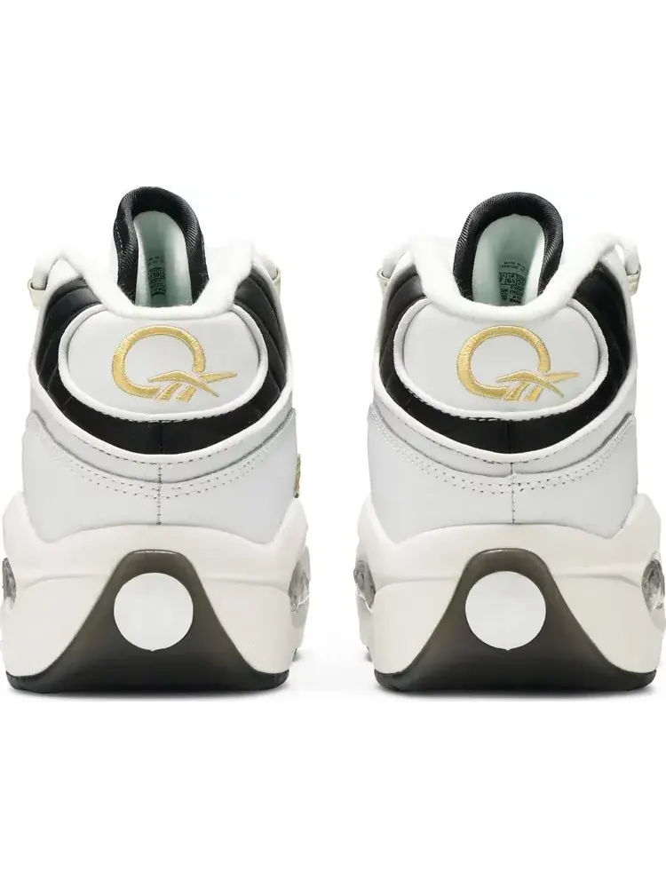 Кроссовки question mid j 'black toe' Reebok — изображение 6 из 8, белый