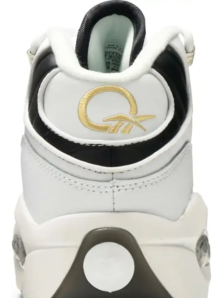 Кроссовки question mid j 'black toe' Reebok — изображение 7 из 8, белый