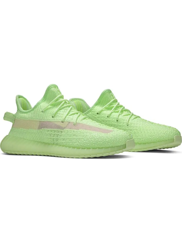 Кроссовки Adidas Yeezy Boost 350 V2 GID Kids 'Glow' — изображение 8 из 8, зеленый