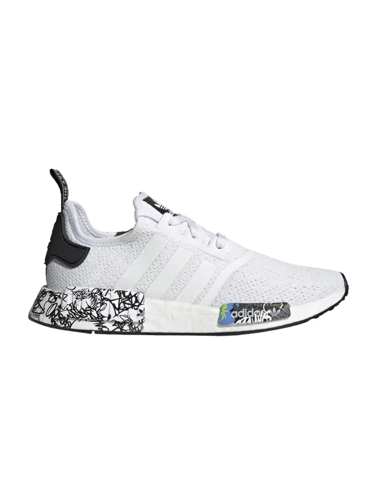 Кроссовки adidas NMD_R1 'Graffiti Plugs' — изображение 1 из 1, белый/черный/белый