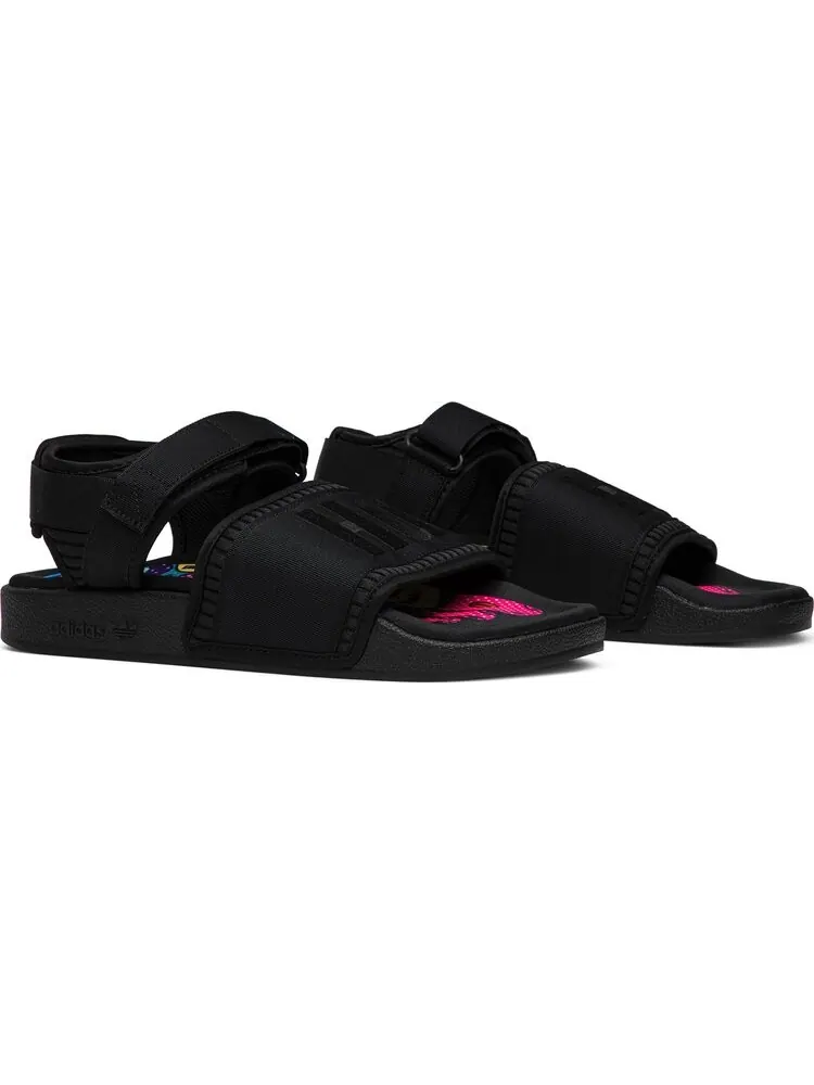 Сандалии Adidas Pharrell x Adilette 2.0 Sandal 'Core Black' — изображение 8 из 8, черный