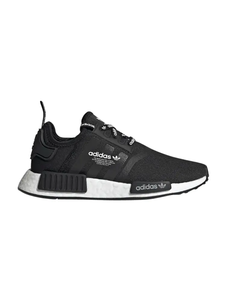 Кроссовки adidas NMD_R1 J 'Logos' — изображение 1 из 1, черный/белый/черный