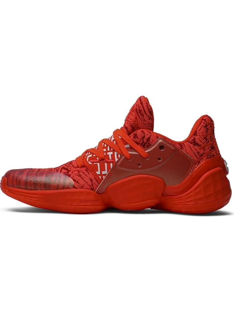 Кроссовки Adidas Harden Vol. 4 'Solar Red' — изображение 3 из 8, красный