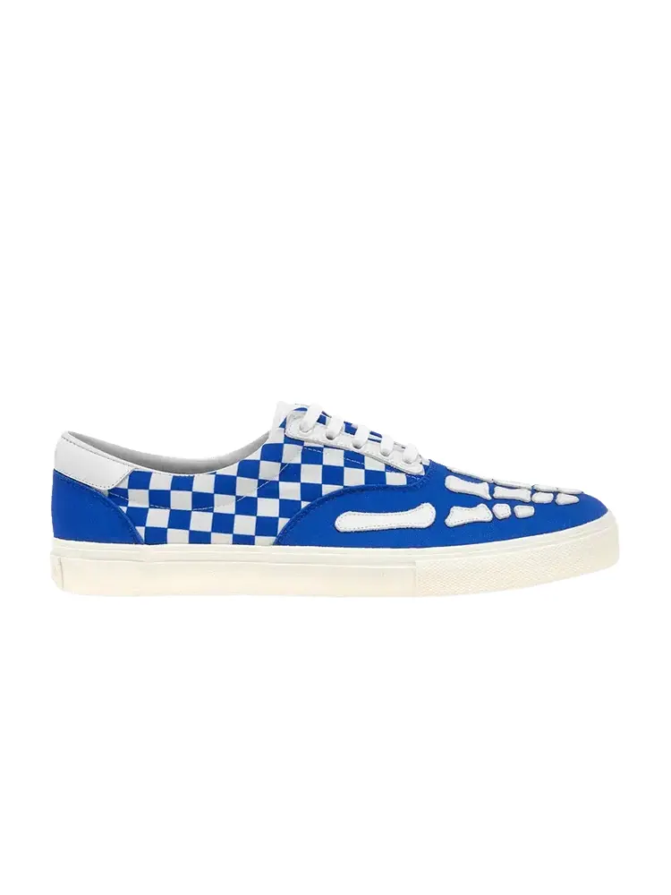 Кроссовки Amiri Lace-Up 'Skeleton Toe - Blue Checkered' — изображение 1 из 1, синий